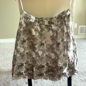 Alfred Sung Skirt, Light Grey Floral, size 12